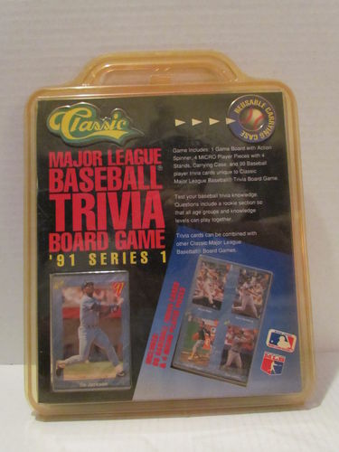 1991 Classic Baseball Travel Edition Board Game Series 1 (package yellowed)