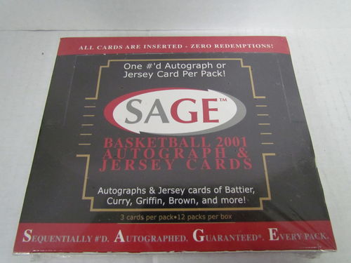 2001 Sage Autograph Basketball Hobby Box