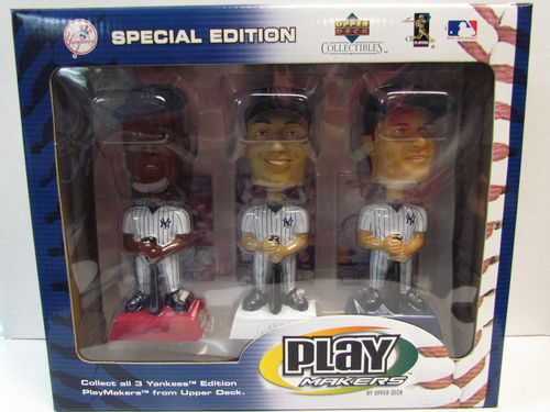 NEW YORK YANKEES Upper Deck Play Makers Special Edition Bobblehead Set(Home)-JETER,WILLIAMS,GIAMBI