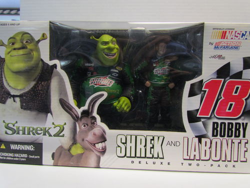 BOBBY LABONTE and Shrek 2 SHREK McFarlane Deluxe Two-Pack Figures