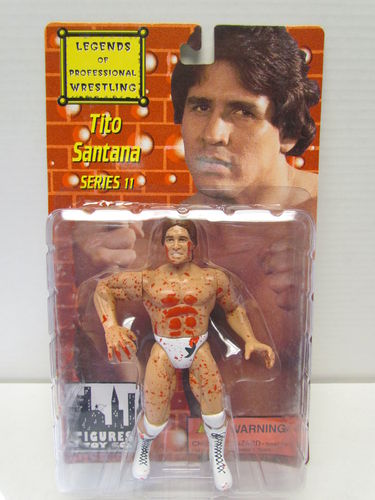 TITO SANTANA Legends of Professional Wrestling Series 11 Action Figure (Bloody)