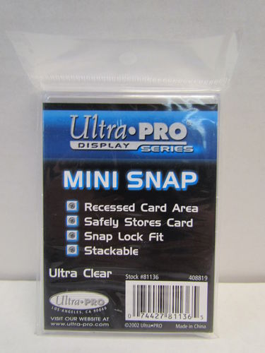 Ultra Pro Mini Snap - 1 Card Holder #81136