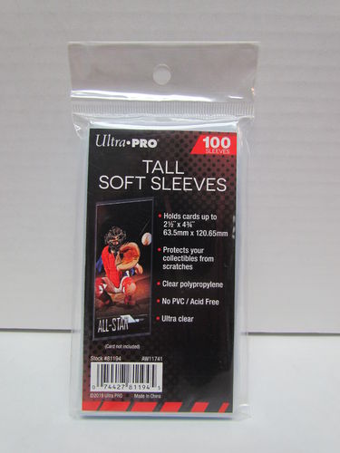 Ultra Pro Soft Sleeves - Tall Card Size #81194