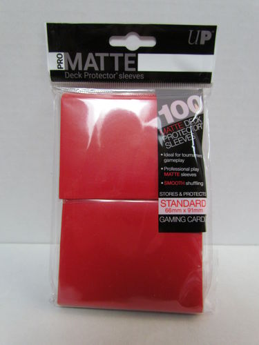 Ultra Pro Deck Protecters Pro Matte 100 count package RED #84516