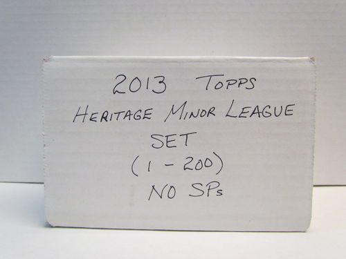 2013 Topps Heritage Minor League Baseball Set (1-200, No SPs)