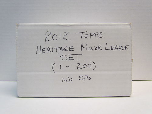 2012 Topps Heritage Minor League Baseball Set (1-200, No SPs)