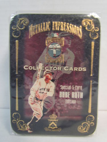 1994 Metallic Impressions Babe Ruth 5 Card Tin Set