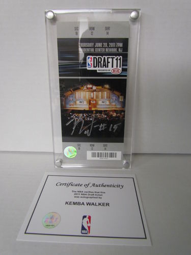 2011 NBA Autographed Draft Ticket KEMBA WALKER