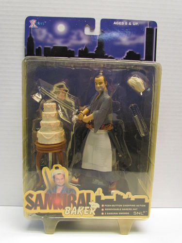 X Toys Saturday Night Live Series 1  Figure SAMURAI BAKER (package yellowed)