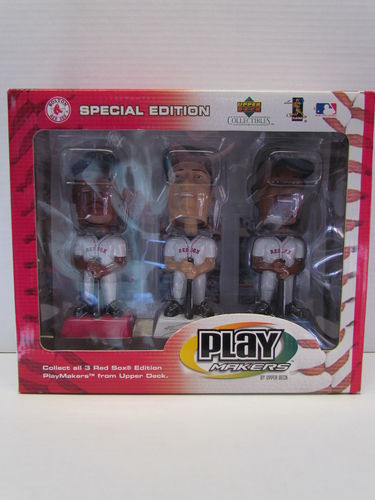 BOSTON RED SOX Upper Deck Play Makers Special Edition Bobblehead Set(Home)-PEDRO,NOMAR,MANNY