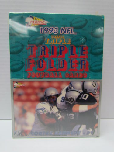 1993 Pacific Triple Folder Football Box (shrinkwrap torn)