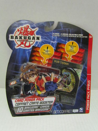 Bakugan Card Power Pyrus Booster Pack #2