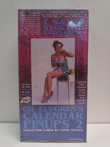 Comic Images Gil Elvgren's Calendar Pinups 2 Collector Cards Box