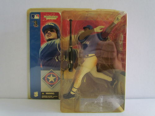 JUAN GONZALEZ McFarlane MLB Series 3 Figure (missing label, package yellowed)