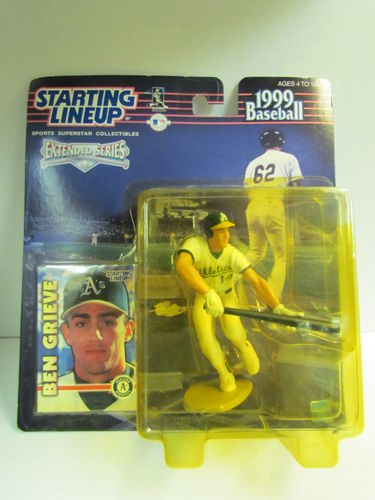 BEN GRIEVE 1999 Starting Lineup Extended Series Baseball Figure (package yellowed)
