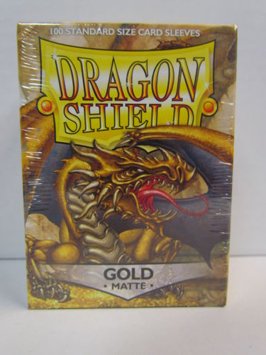 Dragon Shield Card Sleeves 100 count box GOLD Matte AT-11006