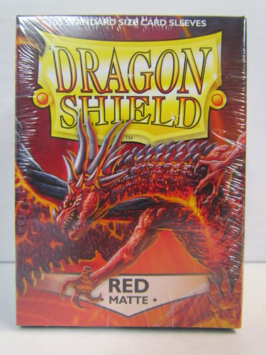 Dragon Shield Card Sleeves 100 count box RED Matte AT-11007
