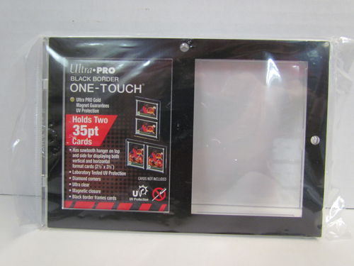 Ultra-Pro UV One-Touch Magnetic 2-Card Holder Black Border (35 Point) #15112-UV