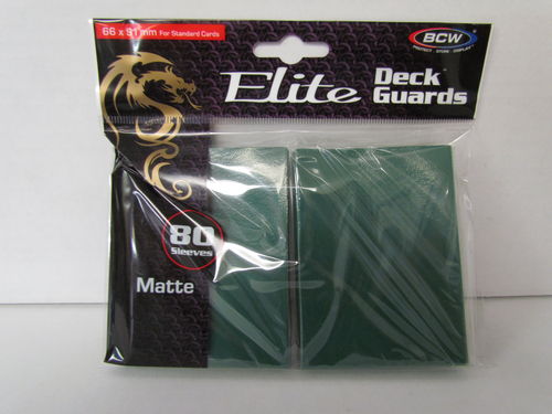 BCW Elite Matte Deck Guards 80 count package GREEN #1-DGEM-GRN