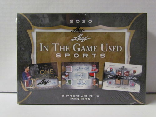 2020 Leaf In The Game Used Sports Hobby Box