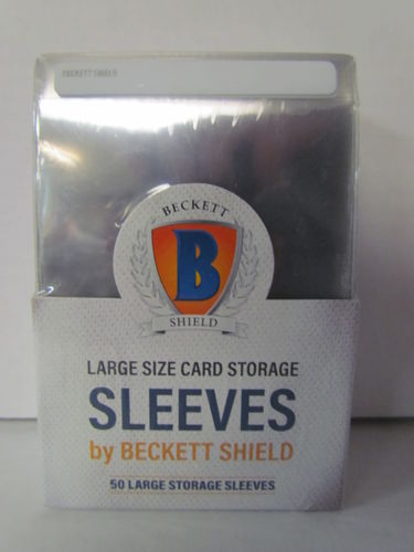 Beckett Shield Graded Semi-Rigid Sleeves: Thick Card Size (50 count) AT-90202