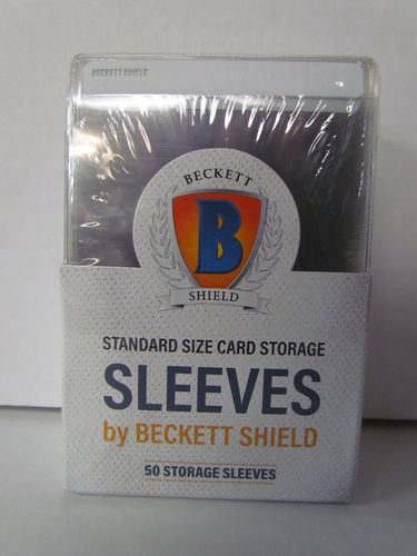 Beckett Shield Semi-Rigid Sleeves: Standard Card Size (50 count) AT-90201