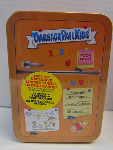 2021 Topps Garbage Pail Kids Food Fight Blaster Box Refrigerator Tin Orange