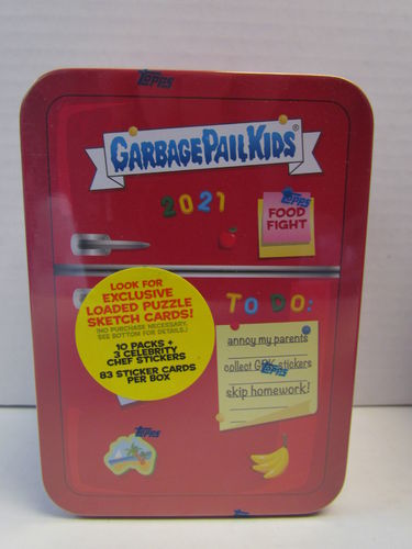 2021 Topps Garbage Pail Kids Food Fight Blaster Box Refrigerator Tin Red