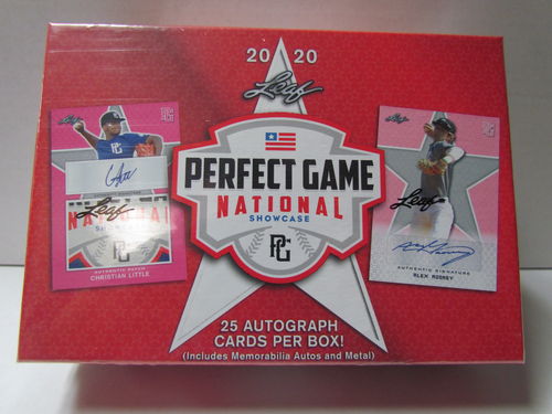 2020 Leaf Perfect Game National Showcase Baseball Hobby Box