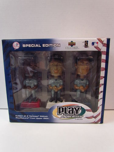 NEW YORK YANKEES Upper Deck Play Makers Special Edition Bobblehead Set(Away)-JETER,WILLIAMS,GIAMBI