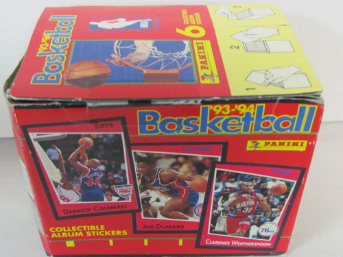 1993/94 Panini Collectible Sticker Basketball Box