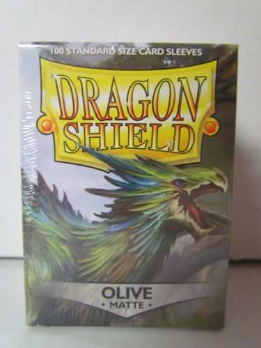 Dragon Shield Card Sleeves 100 count box OLIVE Matte AT-11040