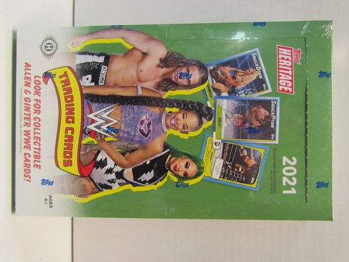 2021 Topps Heritage WWE Wrestling Trading Cards Hobby Box
