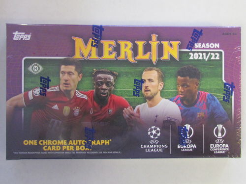 2021/22 Topps Chrome UEFA Champions League Merlin Soccer Hobby Box