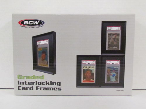 BCW Interlocking Graded Card Frames (4 Count) BLACK