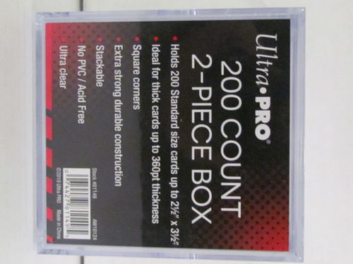 Ultra Pro 2-Piece Plastic Box - 200 Count #81149