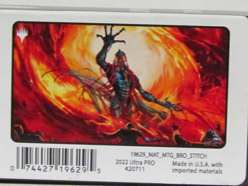 Magic the Gathering Playmat Brothers War Black Stitched