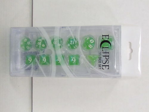 Ultra Pro Eclipse 11 Ct Dice Set LIME GREEN