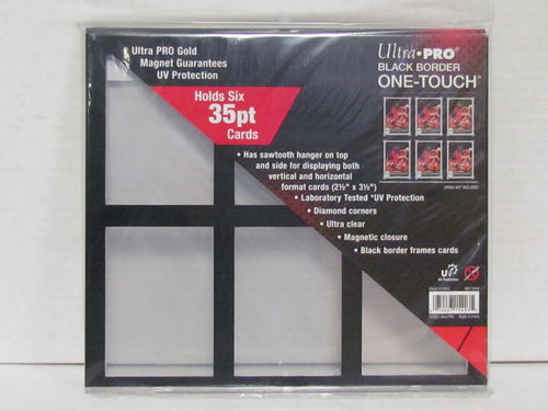 Ultra-Pro UV One-Touch Magnetic 6-Card Holder Black Border (35 Point) #15403